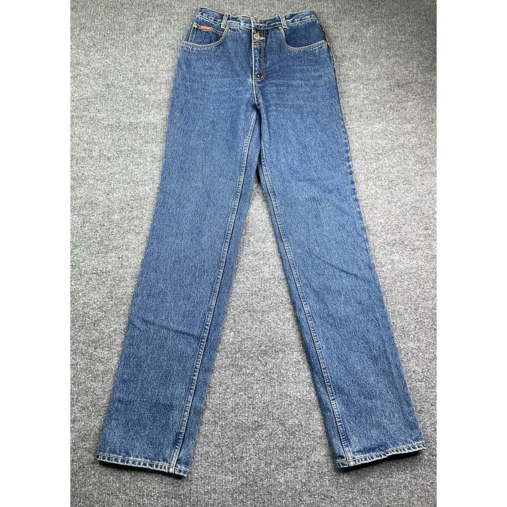 Lawman Western Jeans Womens 11 Blue High Rise Straight Leg Vintage Button Detail